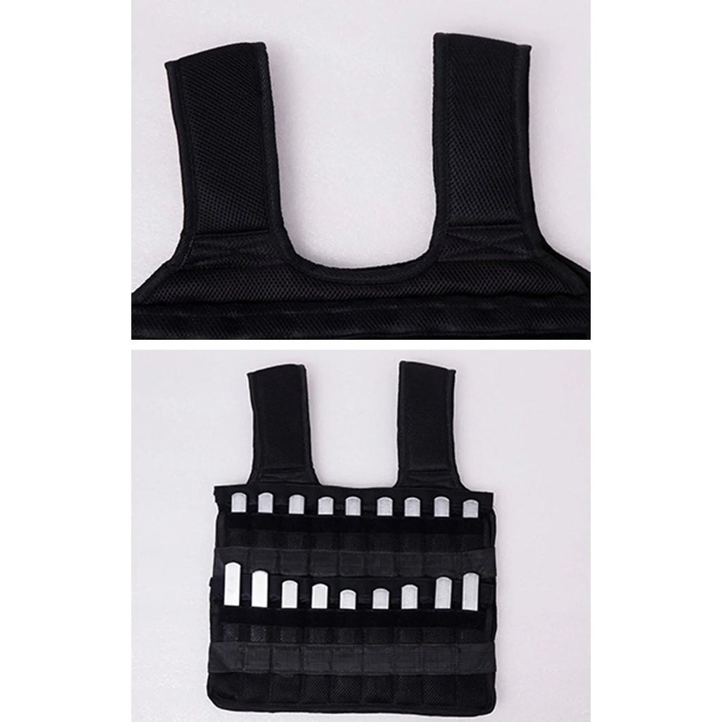 Tnarru Loading Vest Boxing Waistcoat Slim Design Fitness Strength Training Exercise 18 Pockets Empty Clothing Sand Gym Weighted Vest
