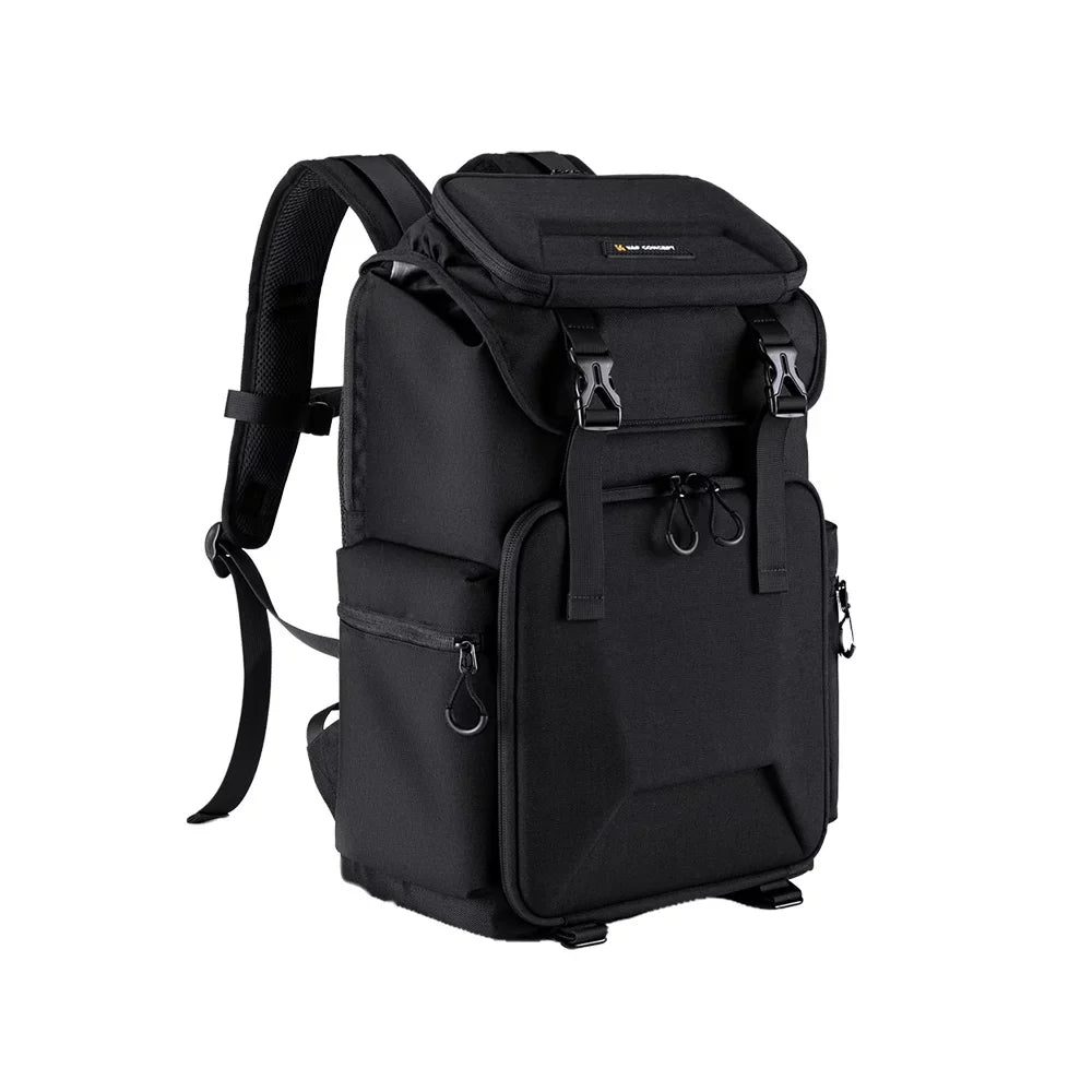 K&F CONCEPT Hard Shell Camera Backpack Waterproof SLR/DSLR Camera Bag 22L Large Capacity Photography Bag with 15.6 Inch Laptop Compartment Rain Cover for Women Men Photographers