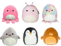 Squishmallow Kellytoy Sea-Life Series 6 Piece 5" Plush Toy Set #A