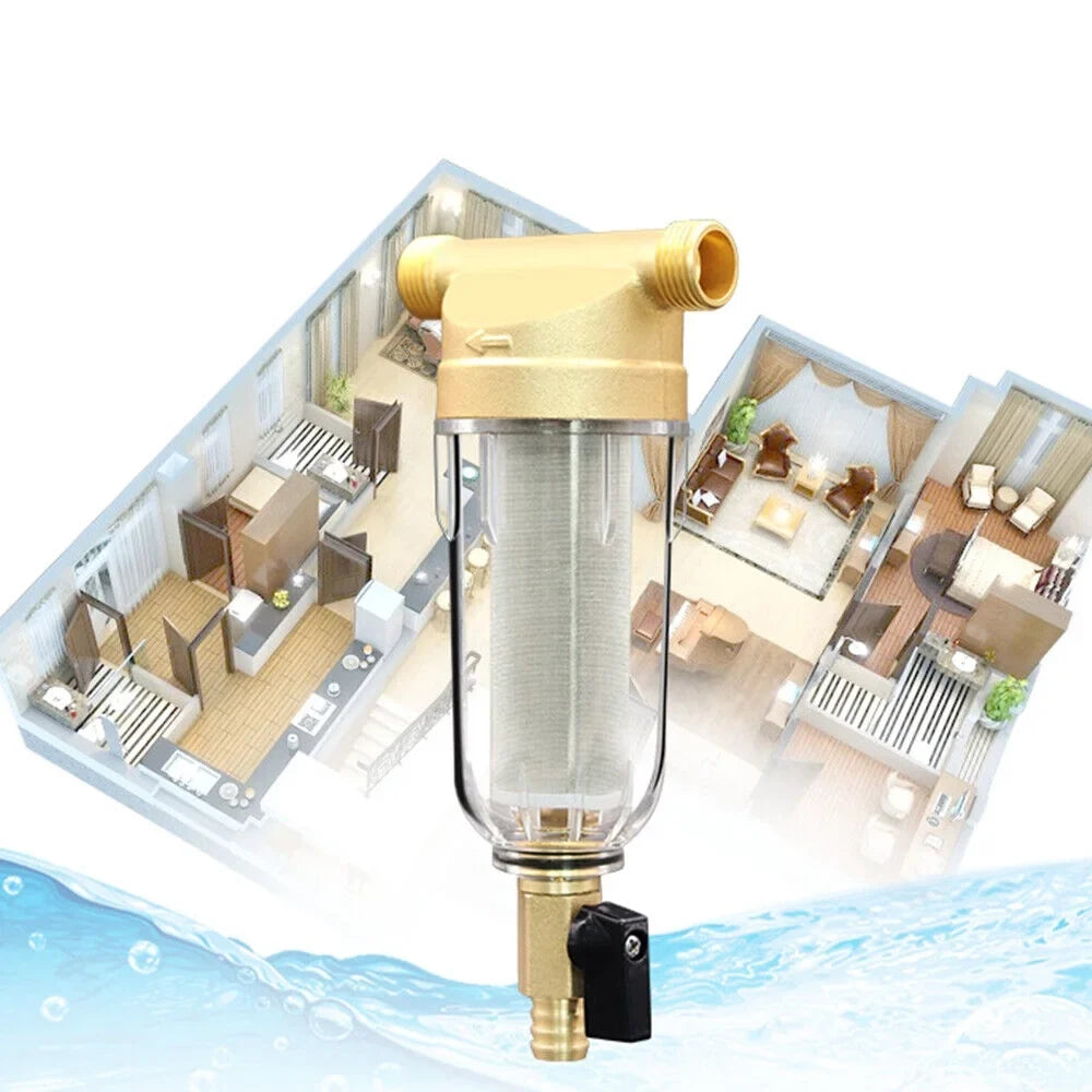 Jahy2Tech Primary Water Pre-Filter Rust Prevention Washable Fits All Pipes Easy Maintenance