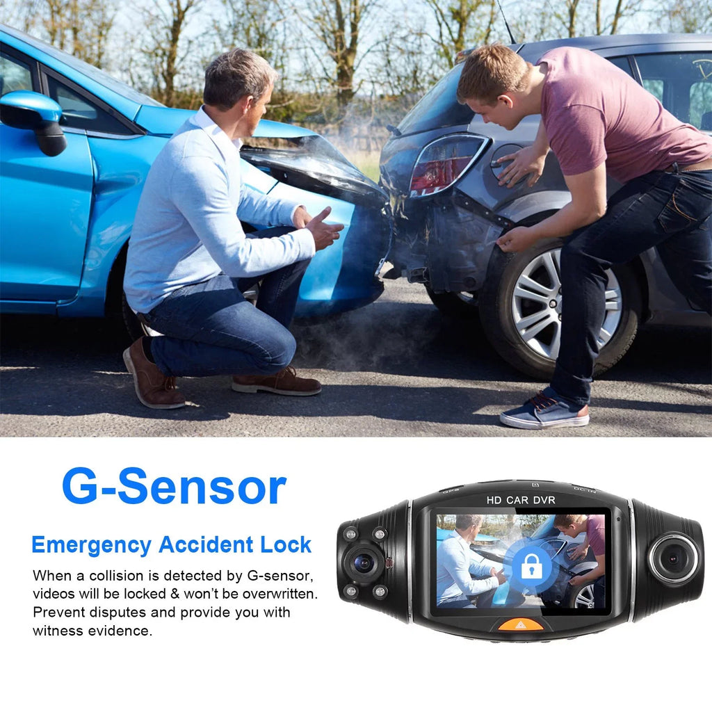 iMountek FHD 1080P Dual Lens Car DVR Dash Cam GPS Camera Video Recorder G-Sensor Night Vision