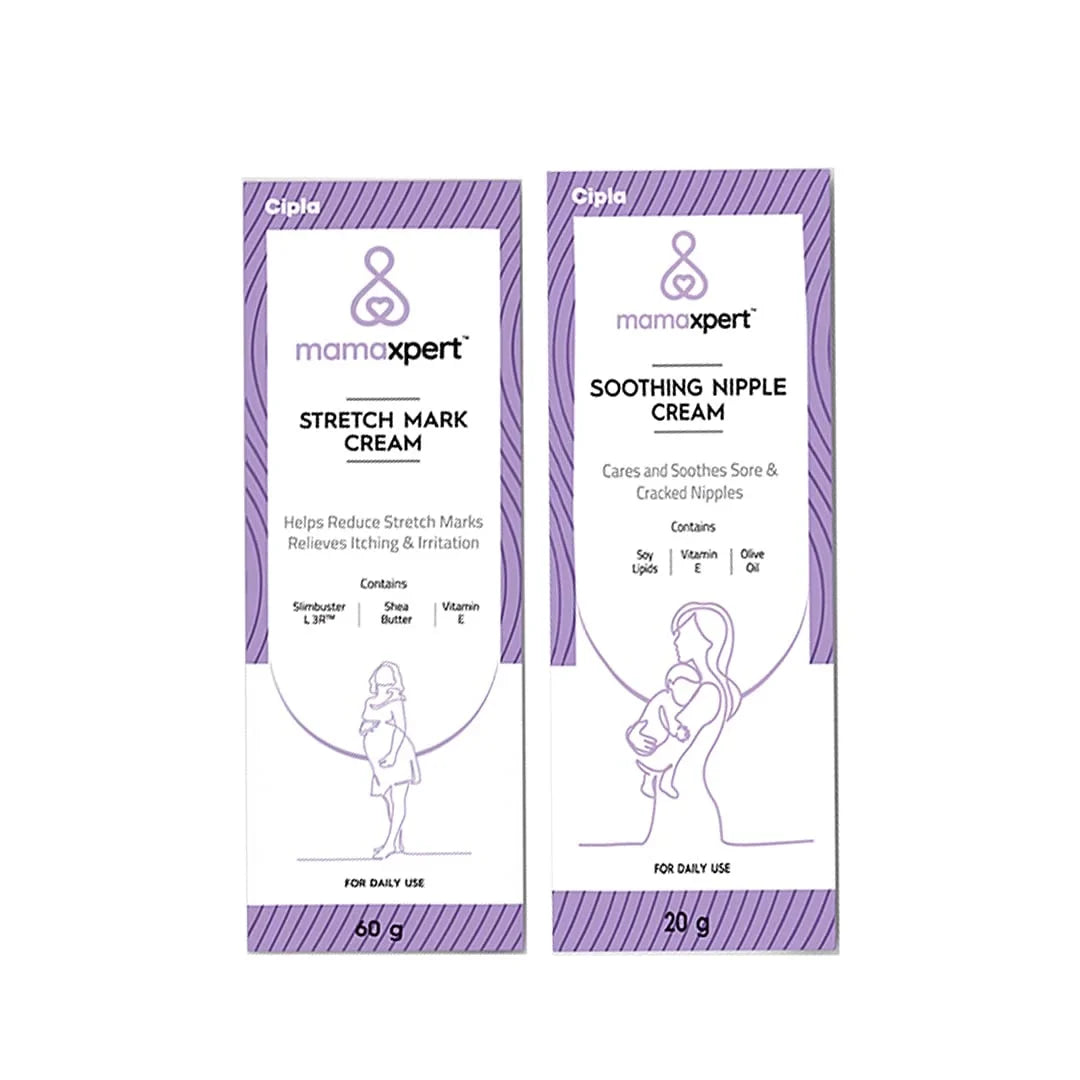 Cipla Mamaxpert Stretch Marks Removal Cream 60gm and Soothing Nipple Cream 20gm