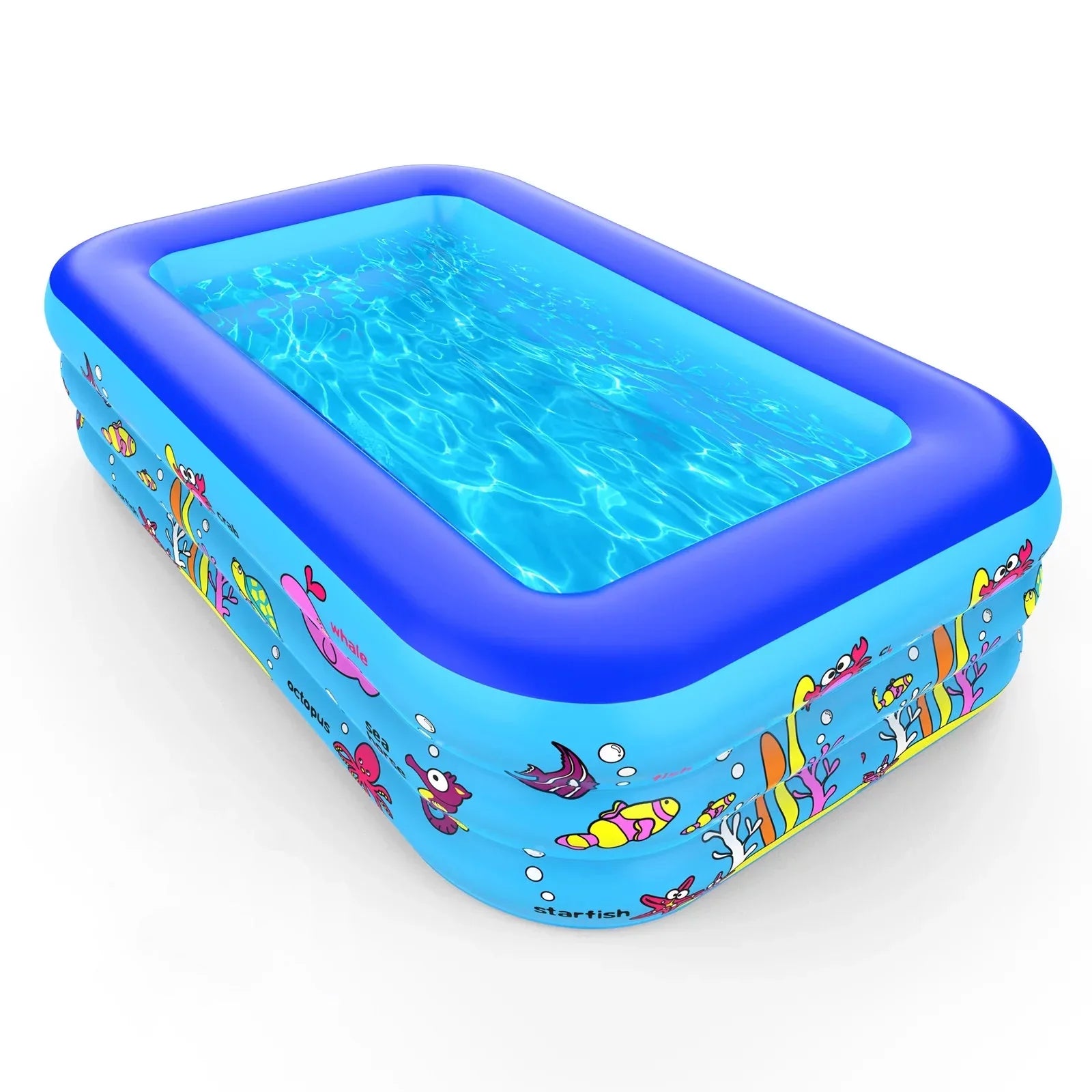 InfLatitudeable Pool 83 * 57 * 26 inch, 3-Story Large Children's Family Lounge Swimming Pool