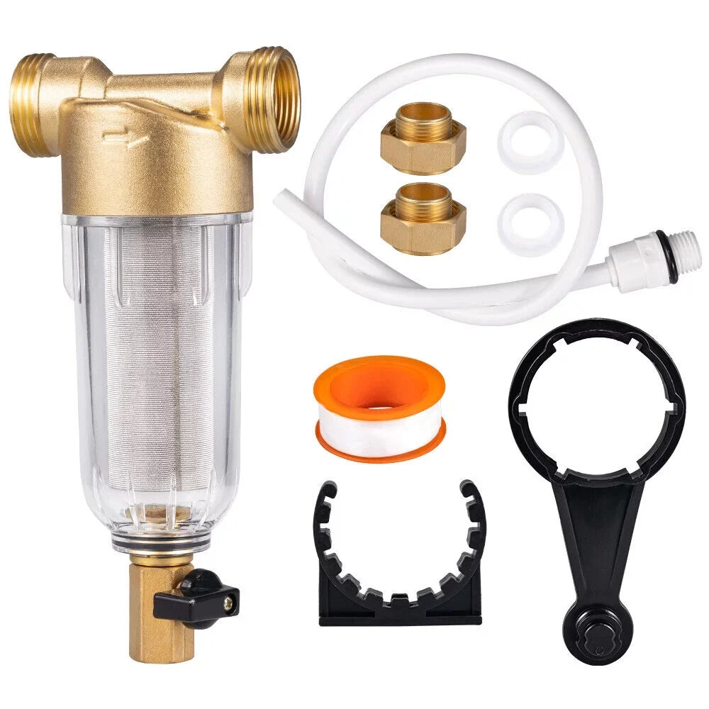 KingFurt Spin Down Sediment Filter - Durable 316L Material, Reusable Design to Save Costs - Fits All Pipes, Easy Maintenance