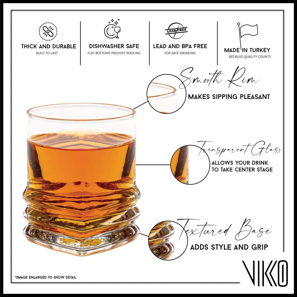 Vikko 1.9 Ounce Shot Glasses, Set of 6 Small Liquor and Spirit Glasses, Durable Tequila Bar Glasses For Alcohol and Espresso Shots, 6 Piece Mini Shooter Glass Set (Chile)