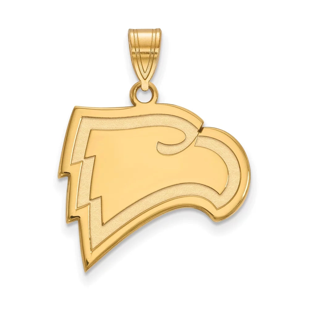 10k Yellow Gold LogoArt Official Licensed Collegiate Winthrop University (WU) Large Pendant
