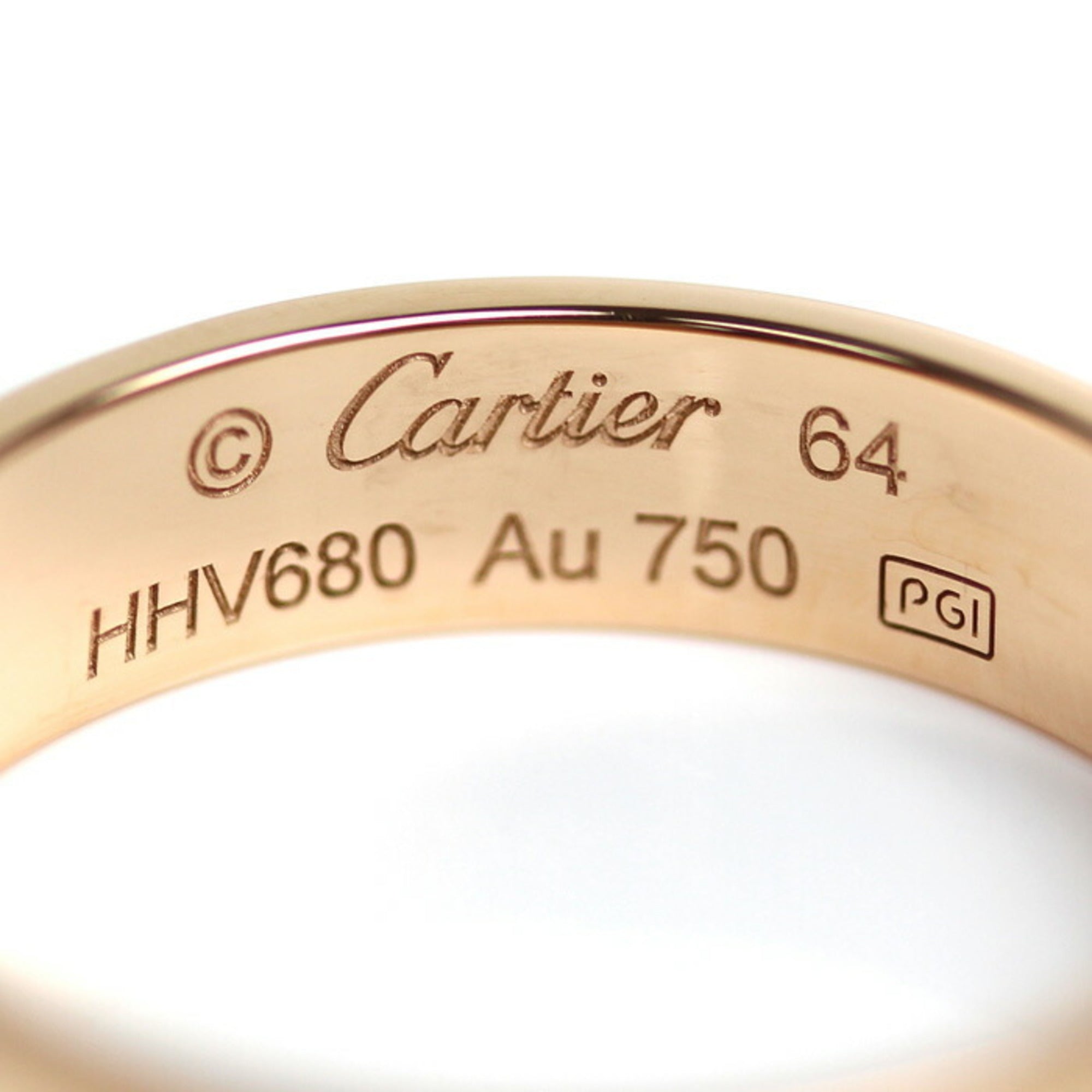 Pre-Owned CARTIER K18PG Pink Gold Love Ring B4084864 Size 23.5 64 7.0g Men's (Good)