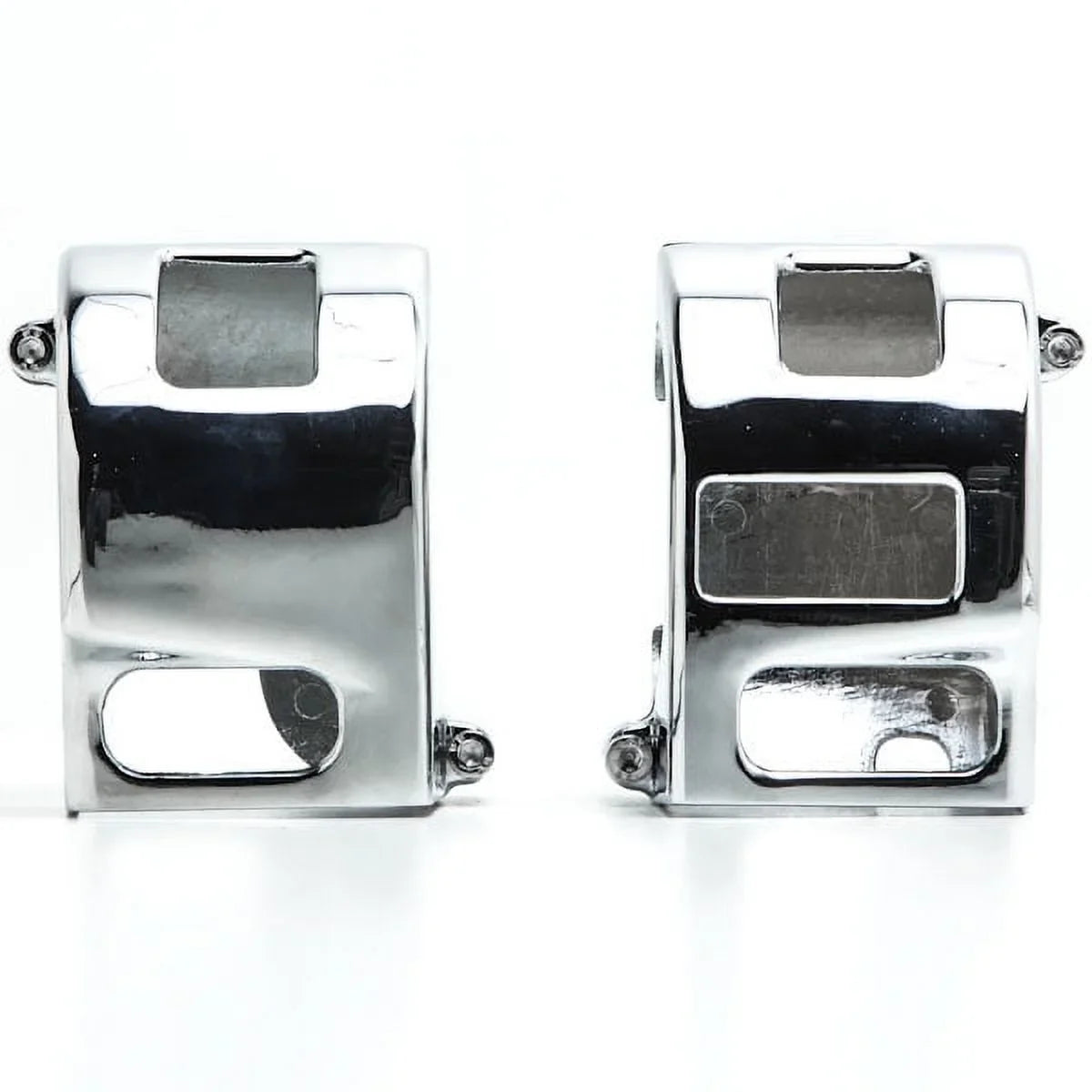 Krator  Yamaha Road Star V-Star 650 Kawasaki Vulcan 1500 1600 Custom Handlebar Switch Housing Cover Kit - Chrome