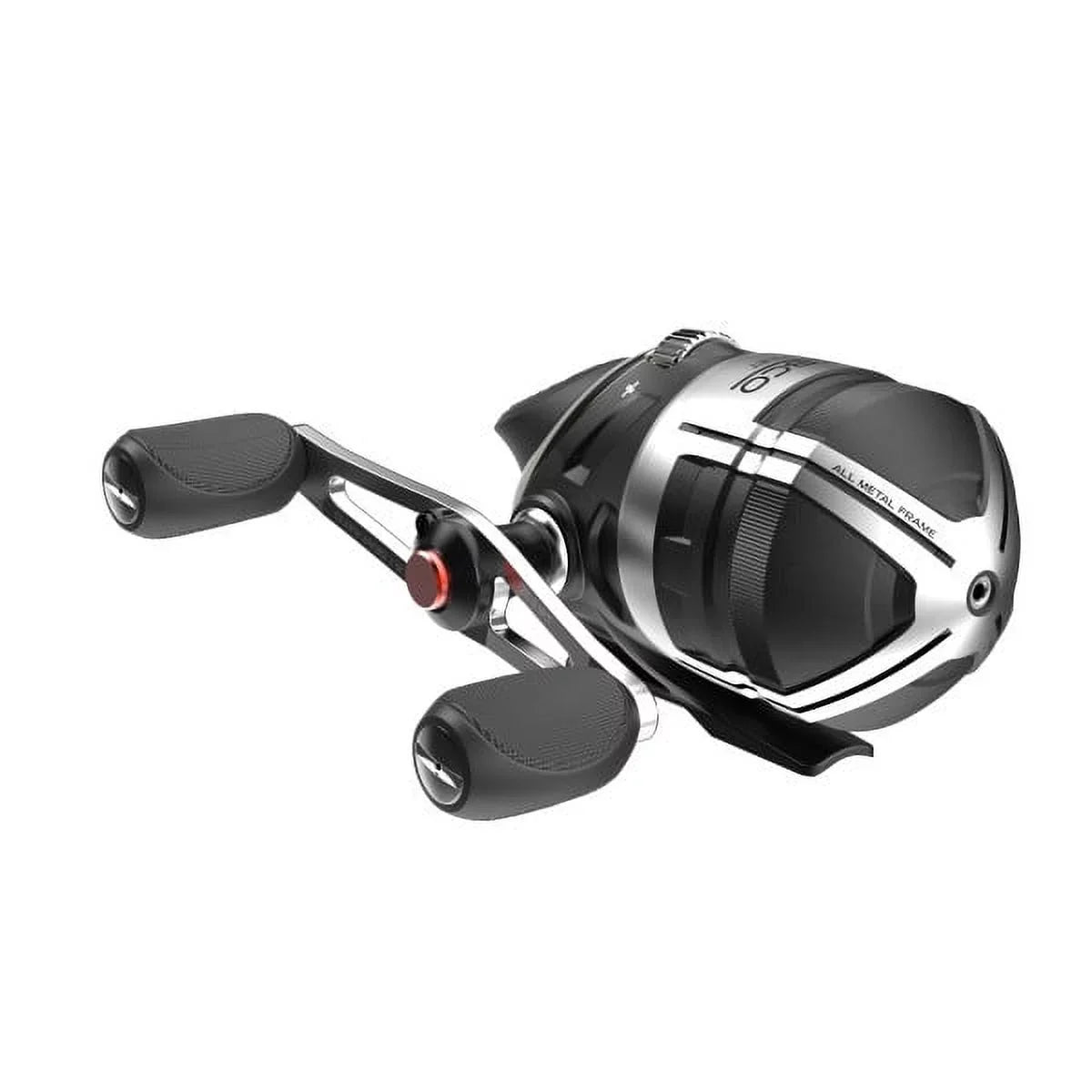 Zebco Bullet Spincast Fishing Reel, Size 20 Reel, Fast 28.9 Inches Per Turn, 5.8:1 Gear Ratio, Durable All-Metal Construction, Solid-Brass Pinion Gear, Pre-spooled with 6 lb Zebco Fishing Line, Black