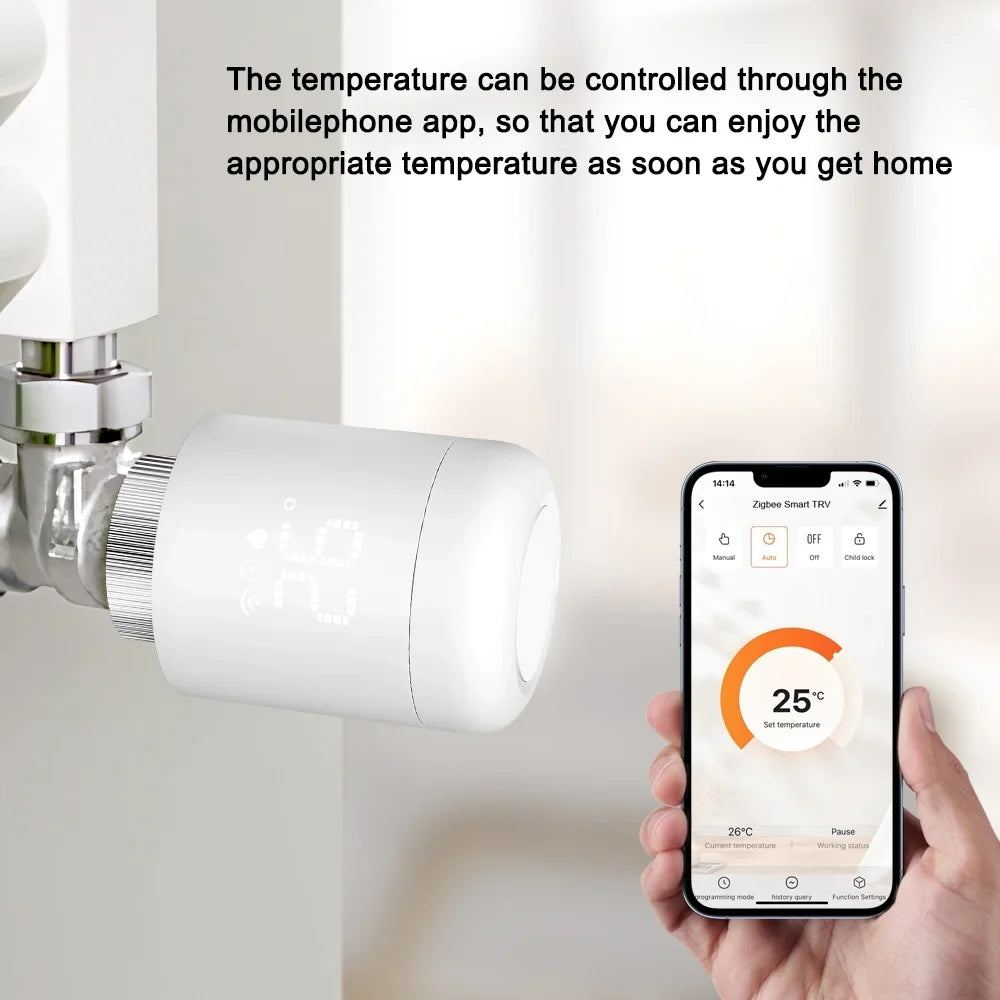 Pinnaco Intelligent Wireless Thermostat for Home Heating Control - Compatible with Mobilephone App, Thermostatic Radiator Valves