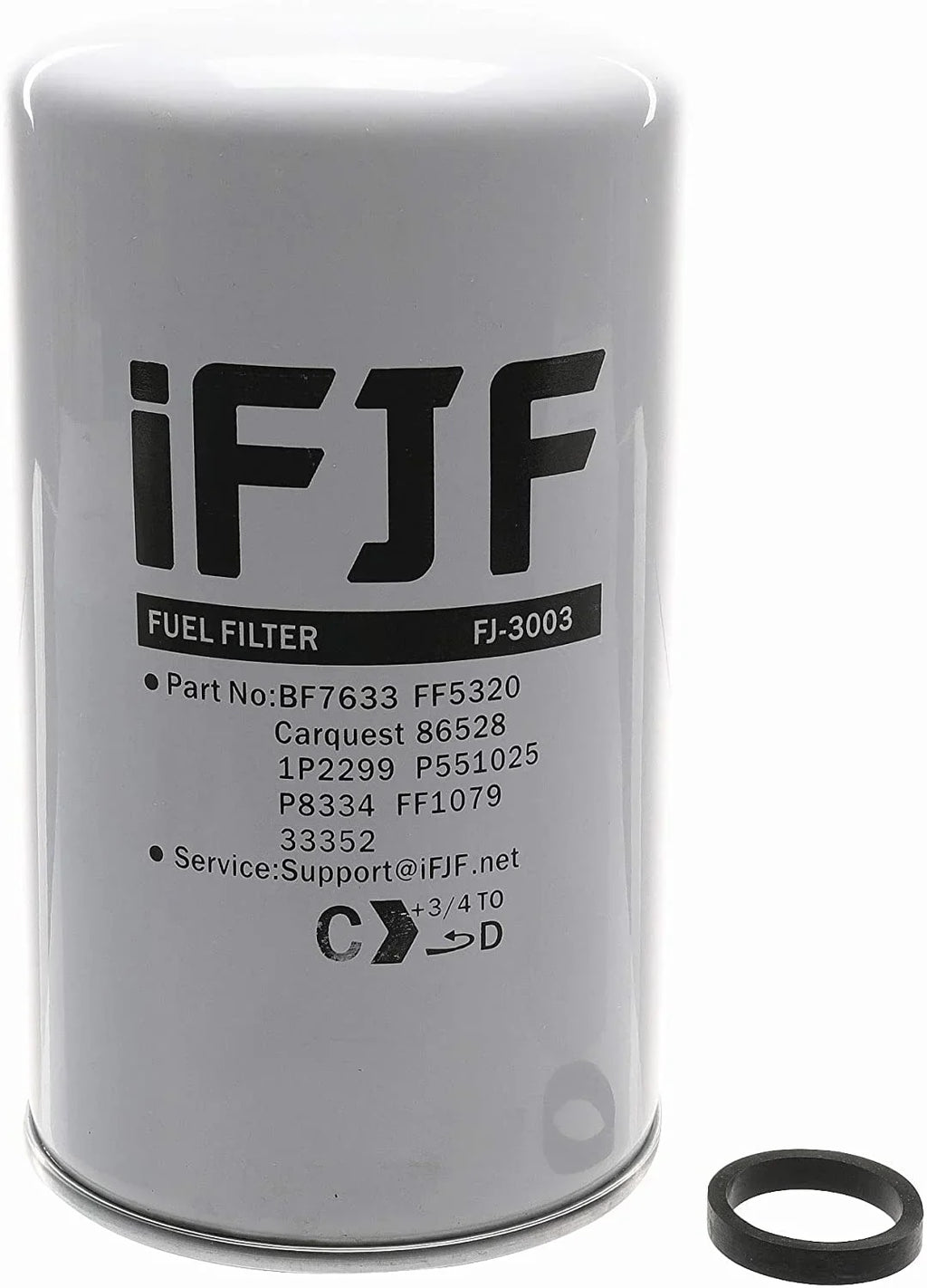 iFJF BF7633 Spin-on Fuel Filter Replacement for Duramax 6.6L 2001-2016 Chevy Silverado/GMC Sierra 2500HD 3500HD Replaces FF3003 1R-0750 FF5320 P551313 33528