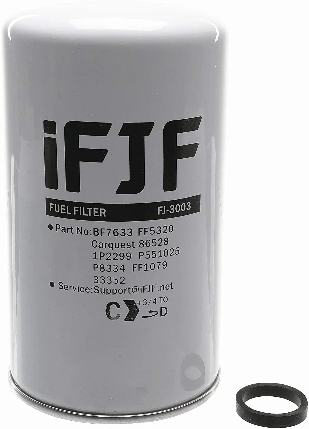 iFJF BF7633 Spin-on Fuel Filter Replacement for Duramax 6.6L 2001-2016 Chevy Silverado/GMC Sierra 2500HD 3500HD Replaces FF3003 1R-0750 FF5320 P551313 33528