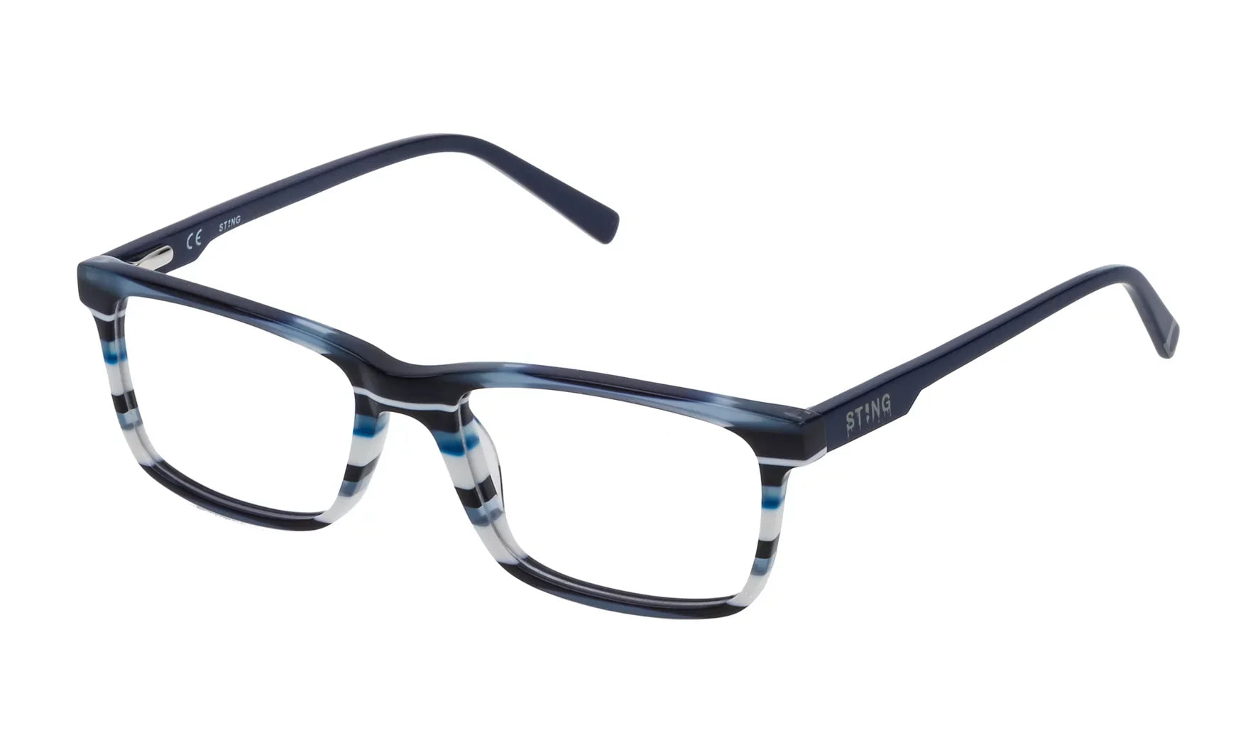 EYEGLASSES FRAME STING SHINY LINED BLUE CHILD VSJ6464907P4