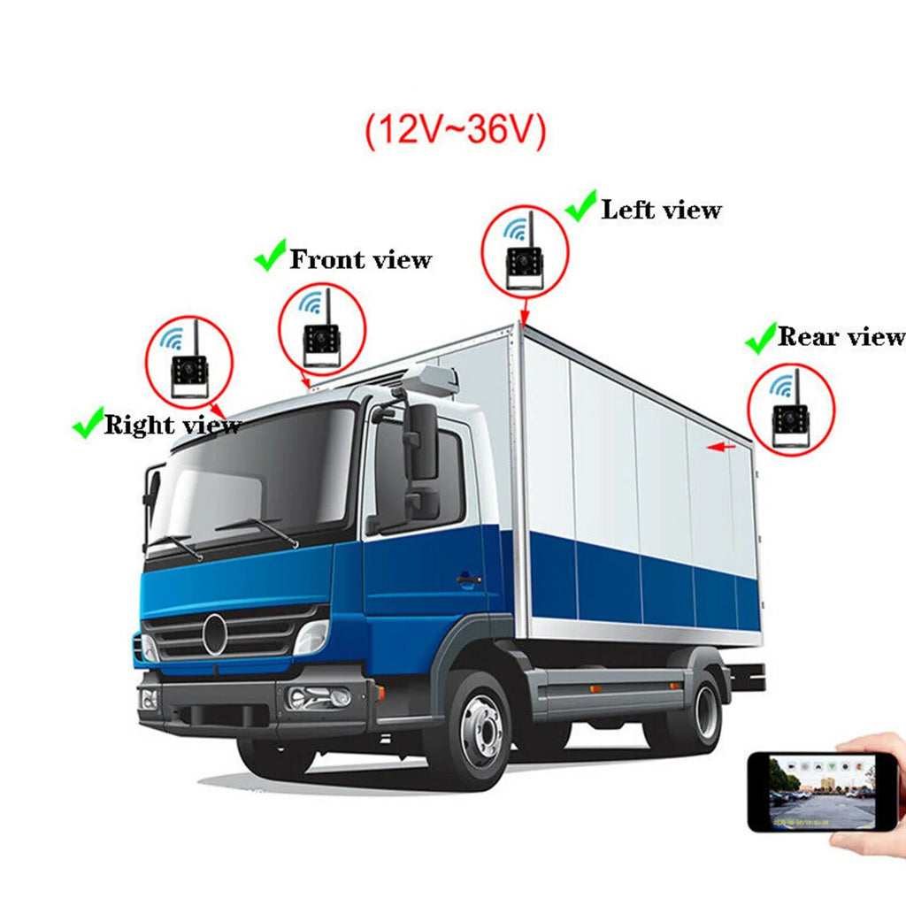 Aumotop Webcam,Vision Camera IP67  Vision Camera Car Rear View Bus 12V~36V LED Reverse Waterproof Wireless Monitor IP67 Waterproof Wireless WiFi Wireless Car Camera IP67 Waterproof Rear View Camera