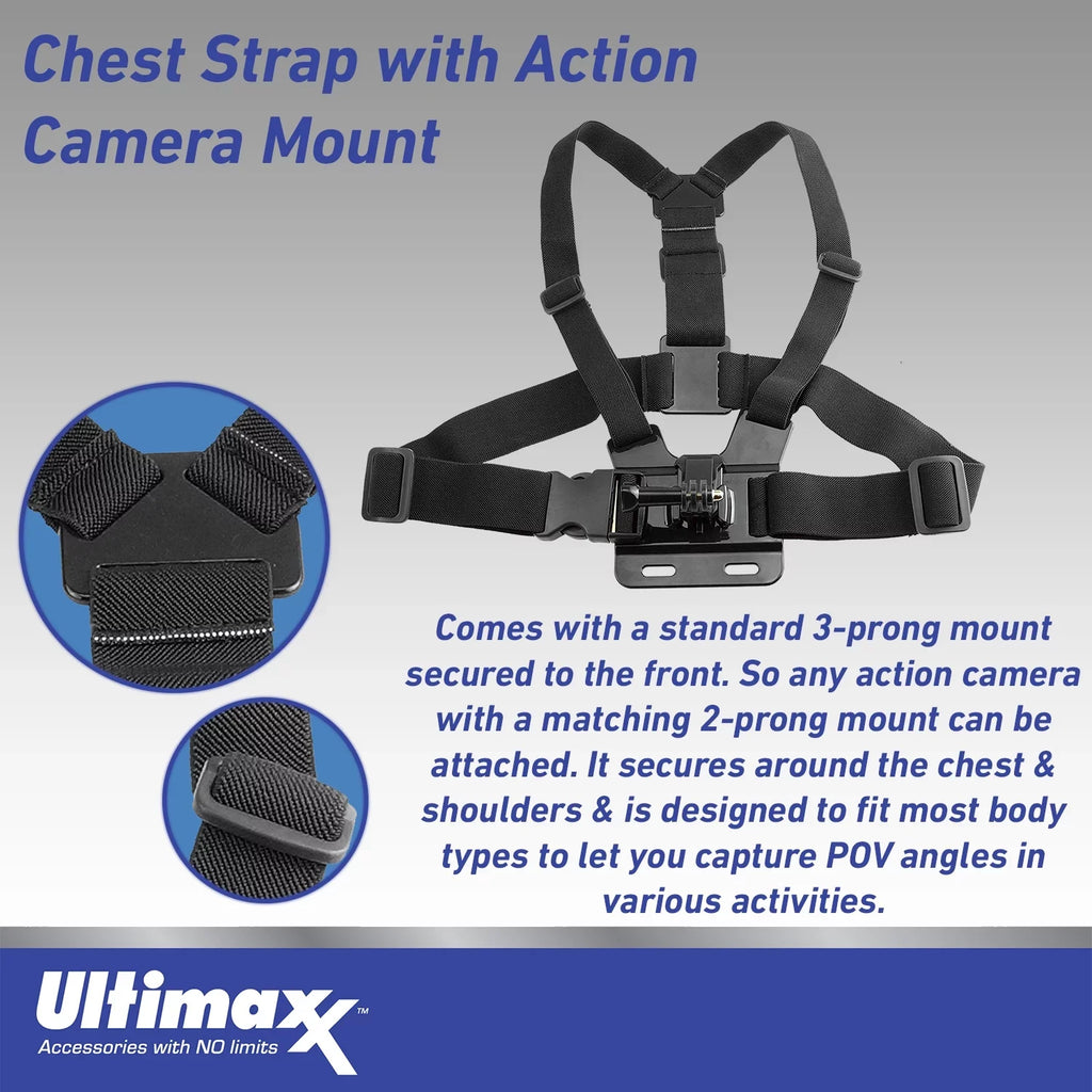 Ultimaxx Starter GoPro Hero 12 Bundle - Includes: 1x Replacement Battery, Water-Resistant Action Camera Case & More (20pc Bundle)