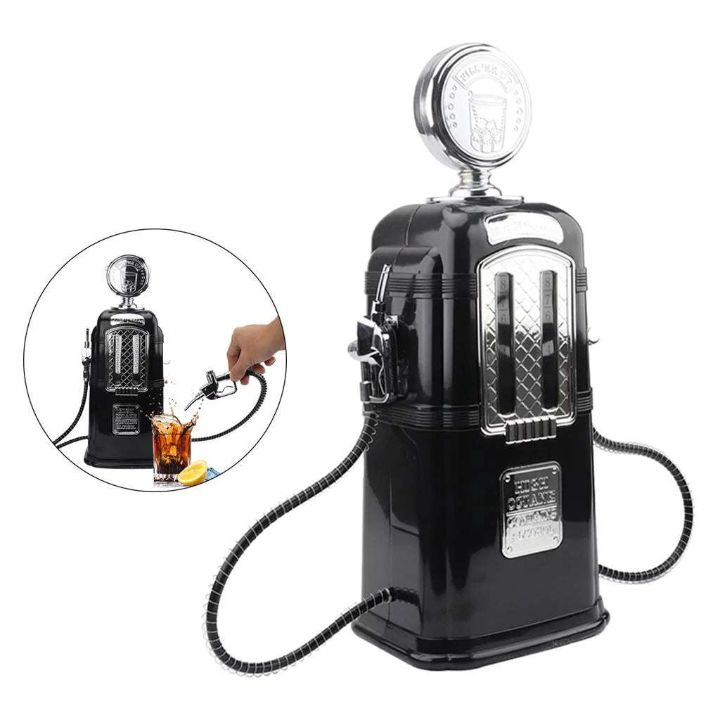 Dual Gas Station Dispenser Gas Pump Vodka Beverage Dispenser Black