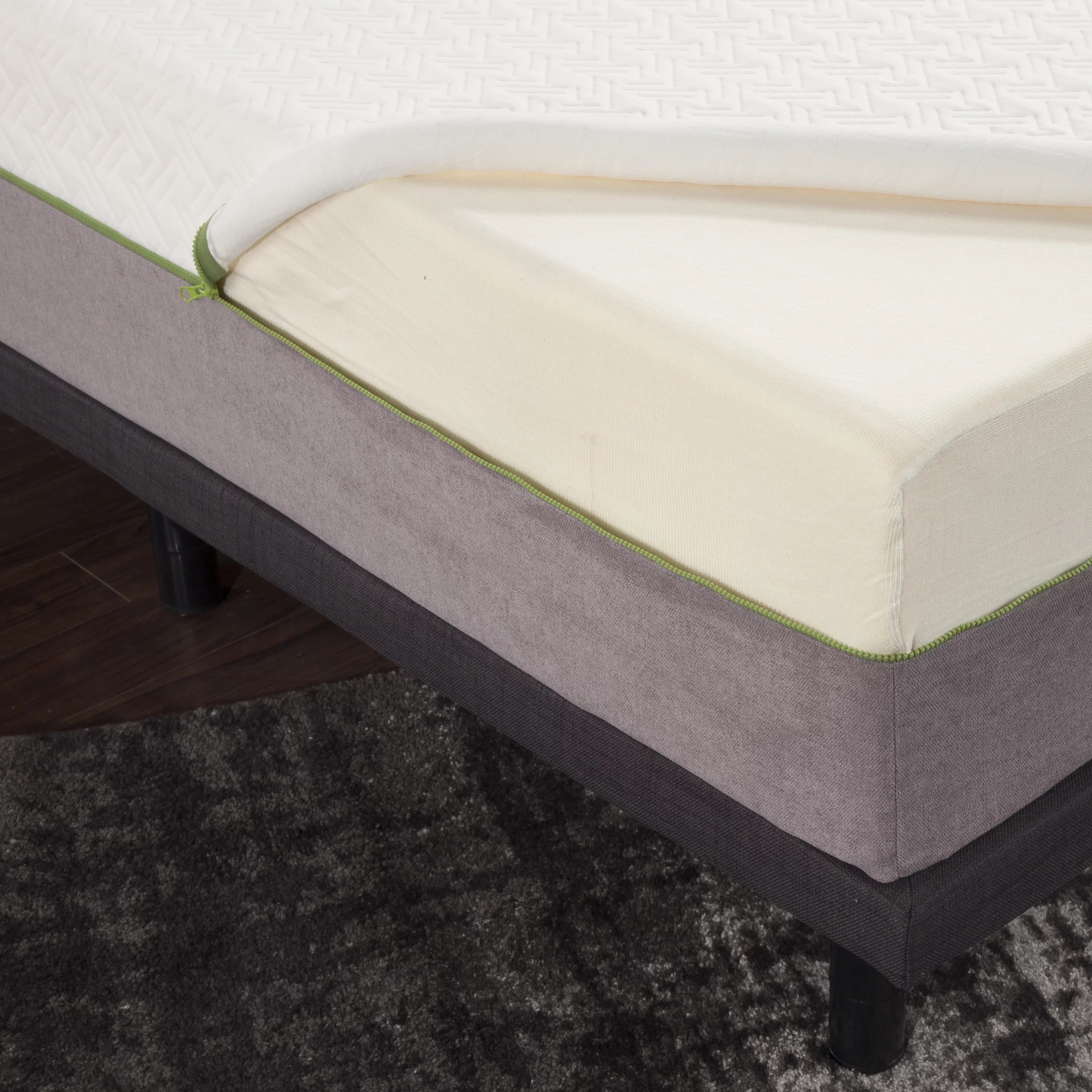 Blissful Nights 12” Copper Infpre-owned Memory Foam Mattress, Queen