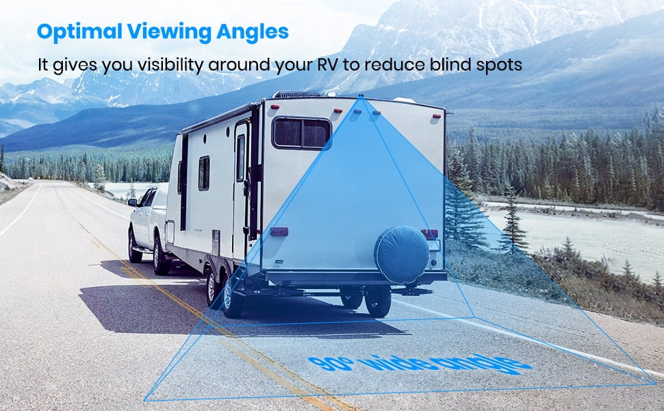 AUTO-VOX 1080P RV Backup Camera Wireless for Solar4 Only,No Wires InstalLatitudeion Rear View Camara , IR Night Vision Back up Camera for Car/Truck
