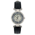 GlassOfVenice Murano Glass Millefiori Watch with Leather Band - Black