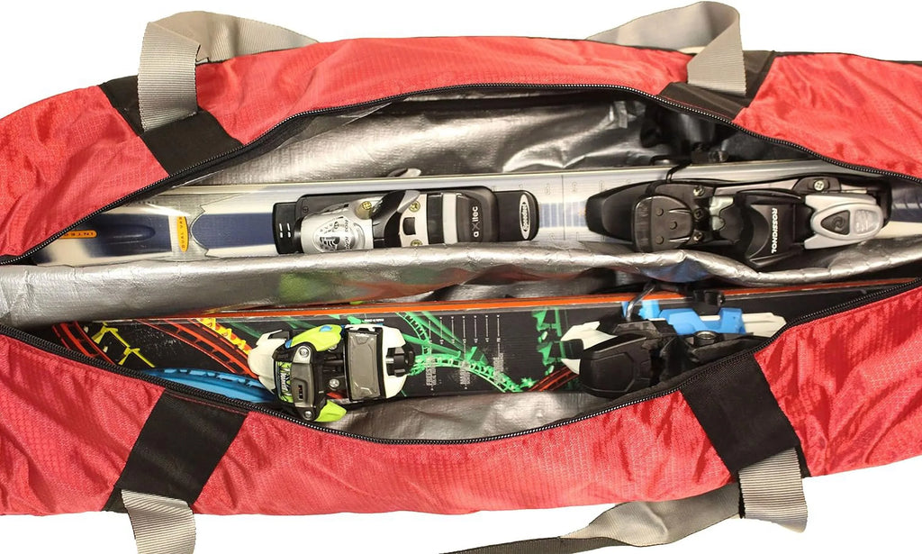Rolling Double Ski Bag, Padded Double Ski Bag With Wheels For Air Travel, Easy To Load, Oversized …