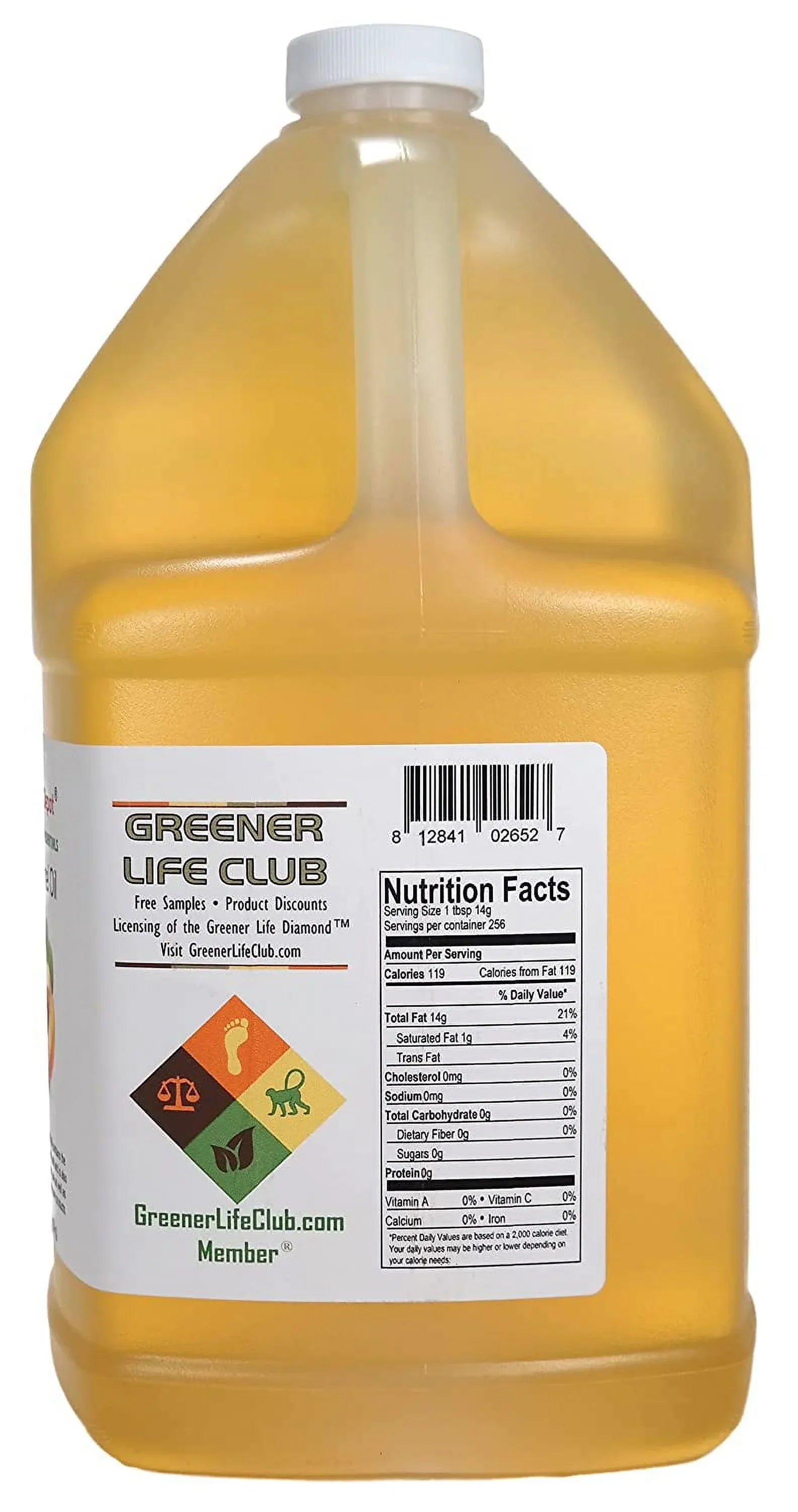 Apricot Kernel Oil - 1 Gallon - Food Grade - safety sealed HDPE container with resealable cap