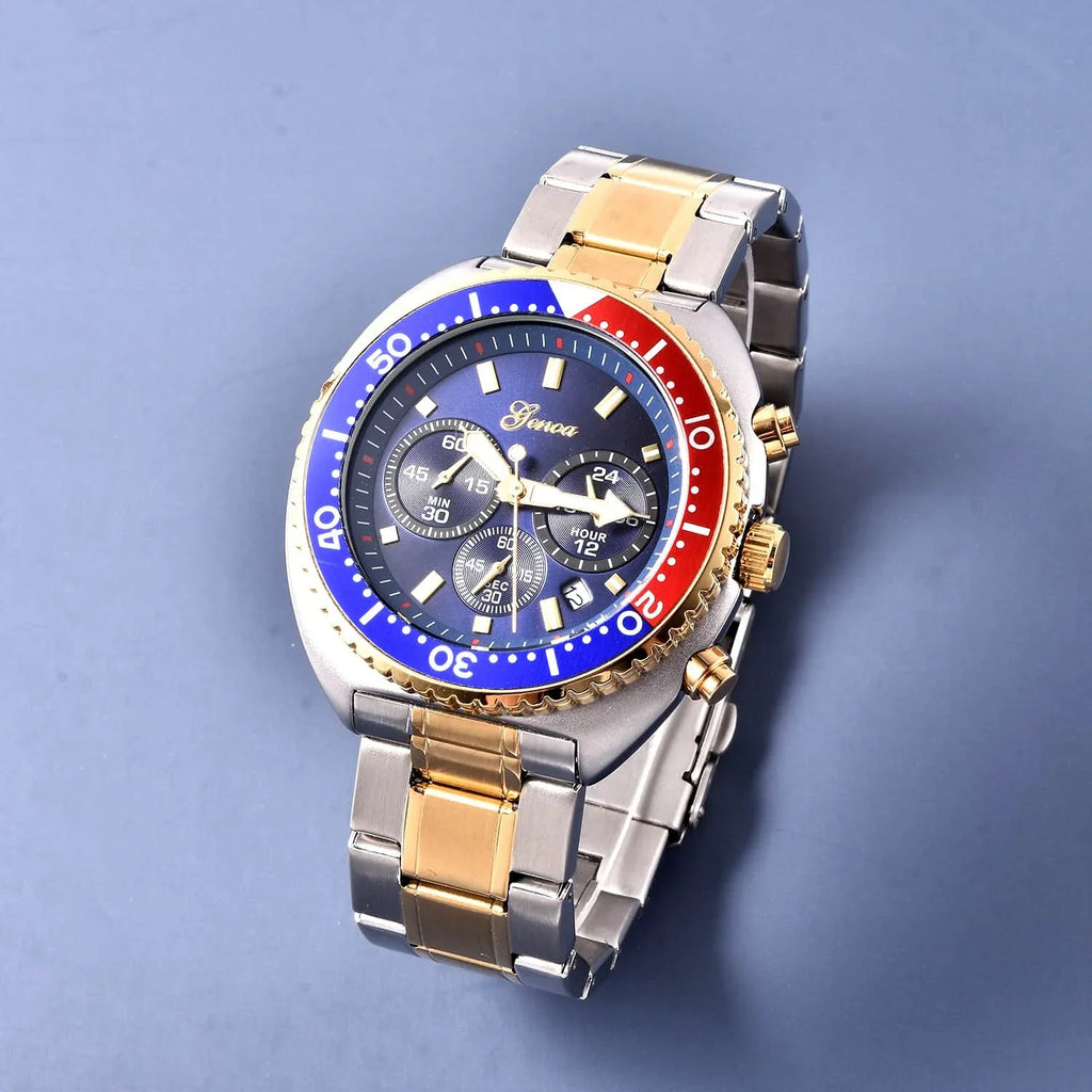 Genoa Water Resistant Watch for Dial Ion PLatitudeed Yellow Gold Strap Birthday Mothers Day Gifts for Mom