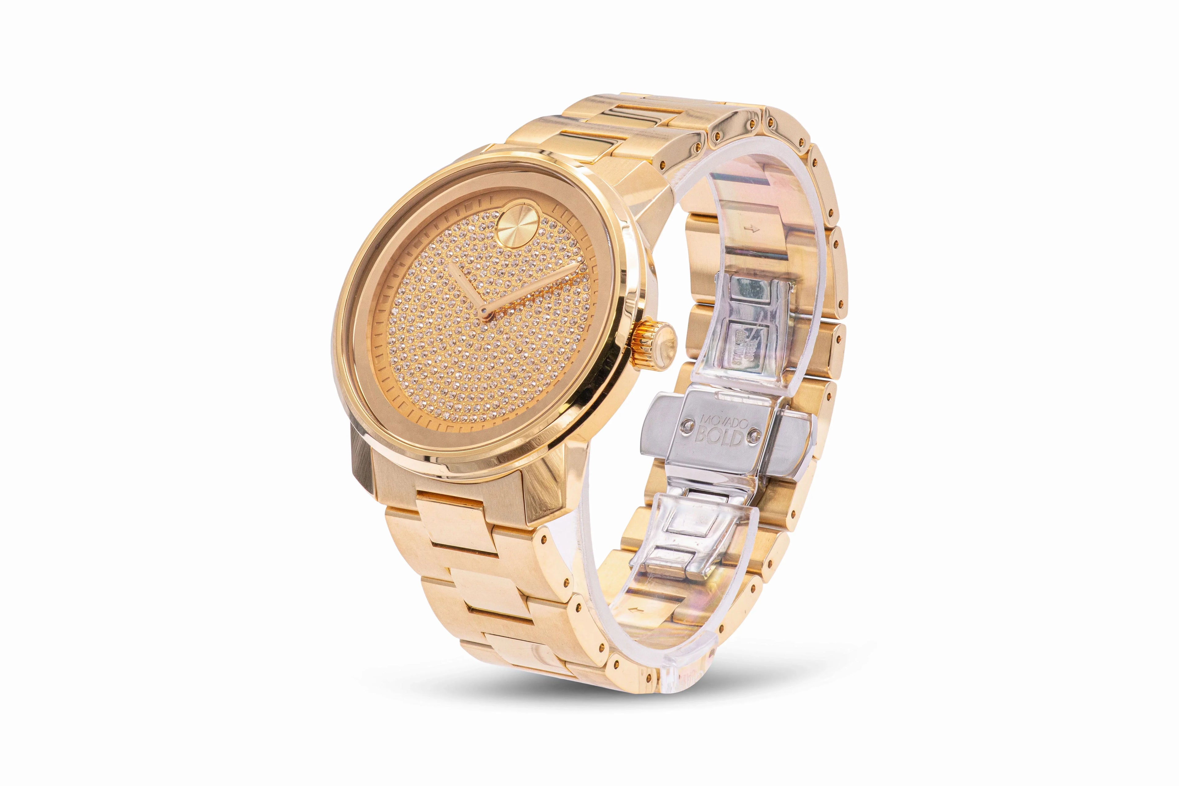 Movado Bold Yellow Gold Ion Stainless Steel Mens Watch 3600665