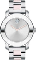 Movado Women's Bold Ceramic Swiss Quartz Watch with Stainless Steel Strap, Two Tone, 18 (Model: 3600801)