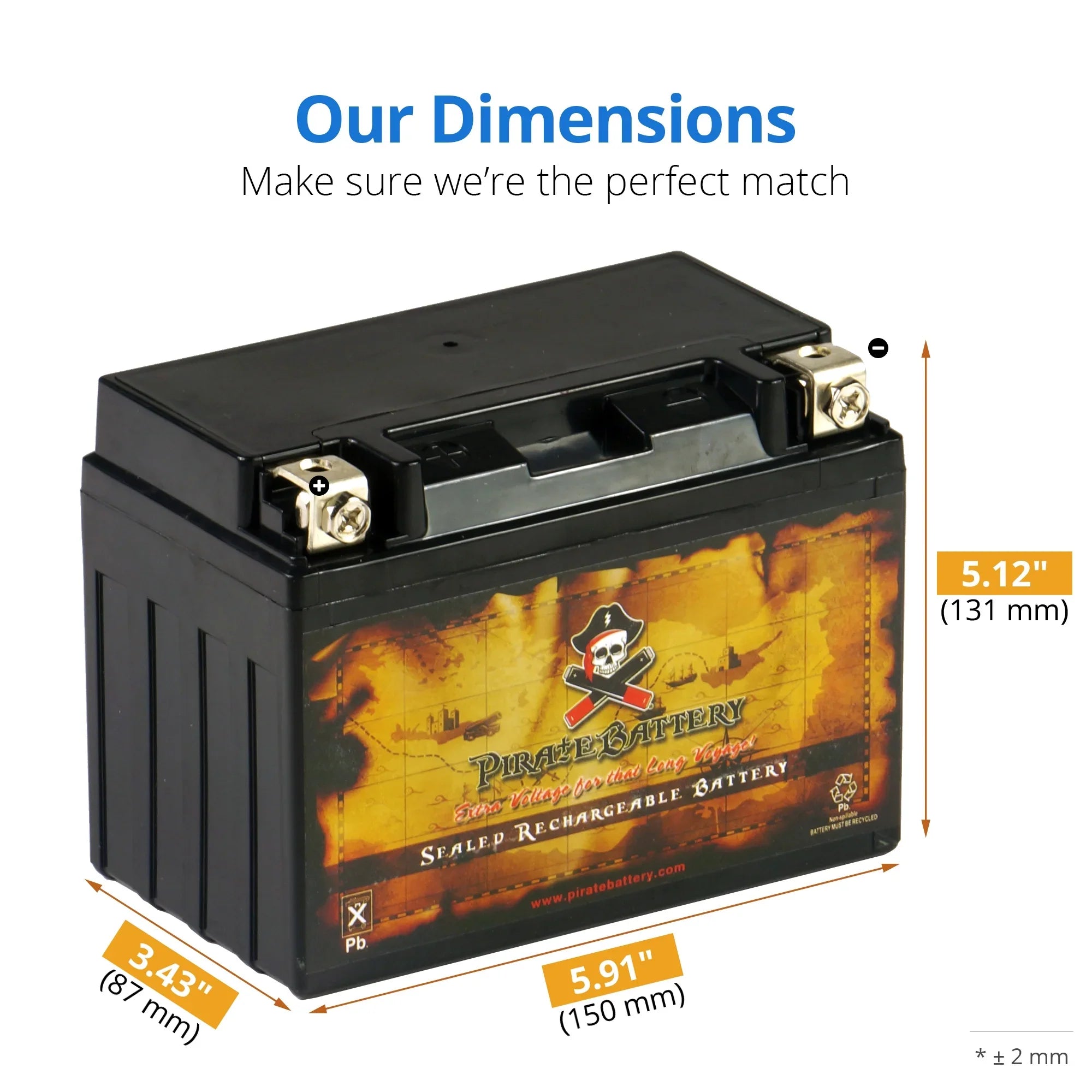 Pirate Battery YTX12-BS (12-BS 12 Volt,10 Ah, 180 CCA) Motorcycle Battery for Suzuki 1200cc Gsf1200 S Bandit 1998