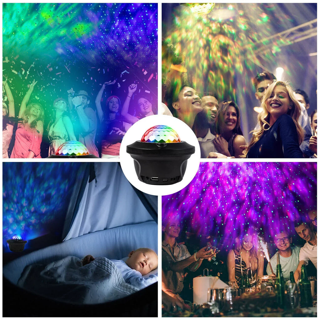 Bluetooth Speaker RGB LED Stage Light Strobe Disco Party DJ Ball Lamp W/ Remote