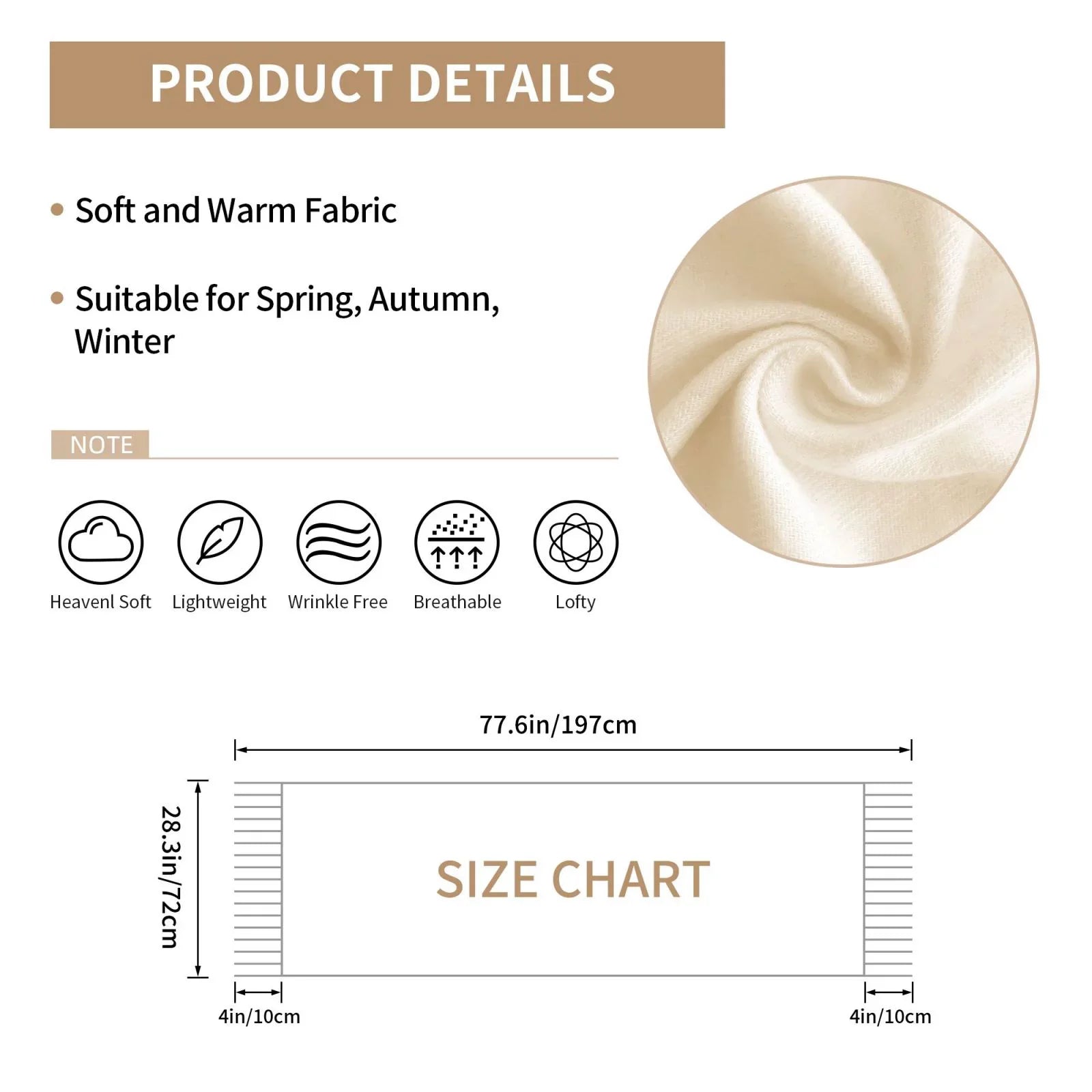 Bingfone Soft Cashmere Feel Scarf For Women Elegant Art Print Winter Warm Scarves Large Shawl Wrap Gifts- Happy St. Patrick's Day5