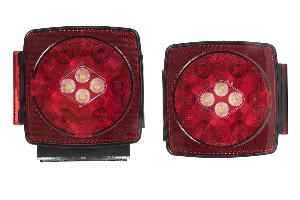 Hopkins Towing LED Submersible Trailer Light Kit with Reverse Light, Red, C7425