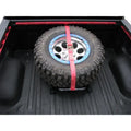 N-Fab by RealTruck Bed Mounted Rapid Strap Tire Carrier With Black Strap | Gloss Black | Bm1Tsbk | Universal Fit