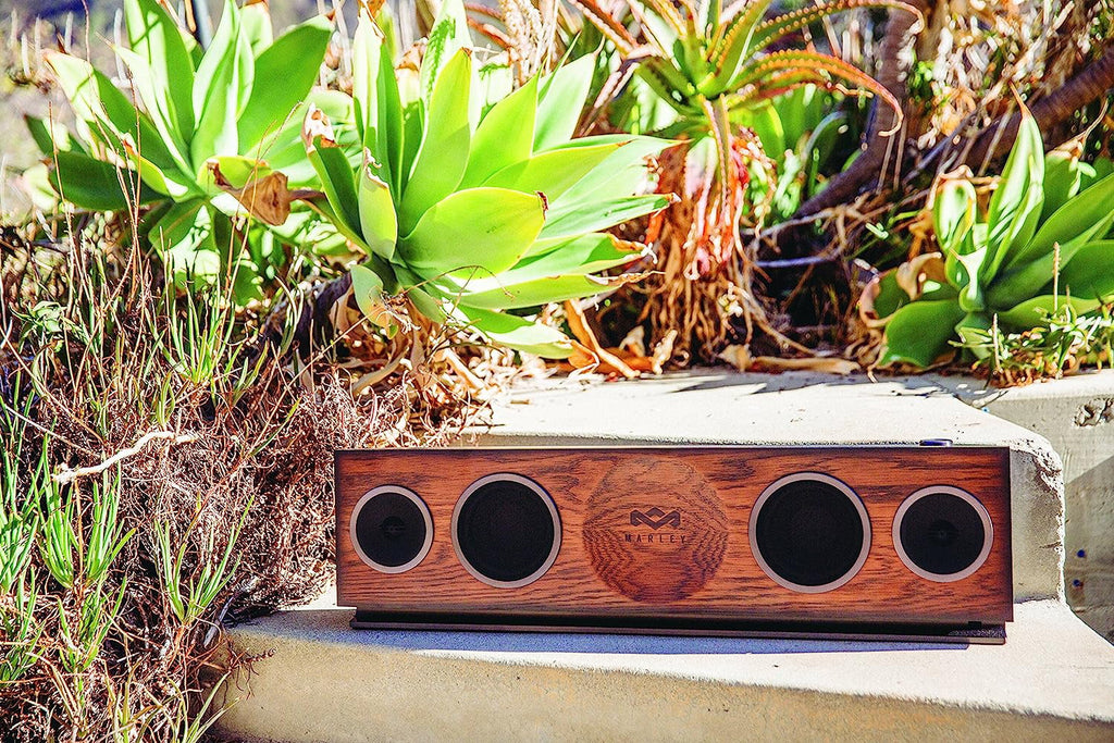 House of Marley, One Foundation Premium Home Audio Hi-Fi System, 3.5 High-Output Woofers, 2 x 1 High-Definition Tweeters, 220 Watt Stereo Power, FSC Certified Solid Oak Baffle, EM-DA002-RG Regal