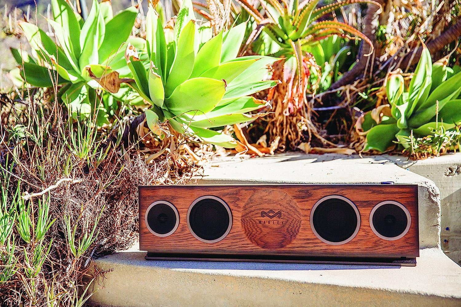 House of Marley, One Foundation Premium Home Audio Hi-Fi System, 3.5 High-Output Woofers, 2 x 1 High-Definition Tweeters, 220 Watt Stereo Power, FSC Certified Solid Oak Baffle, EM-DA002-RG Regal