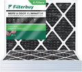 Filterbuy 14x18x1 MERV 8 Odor Eliminator Pleated HVAC AC Furnace Air Filters with Activated Carbon (6-Pack)
