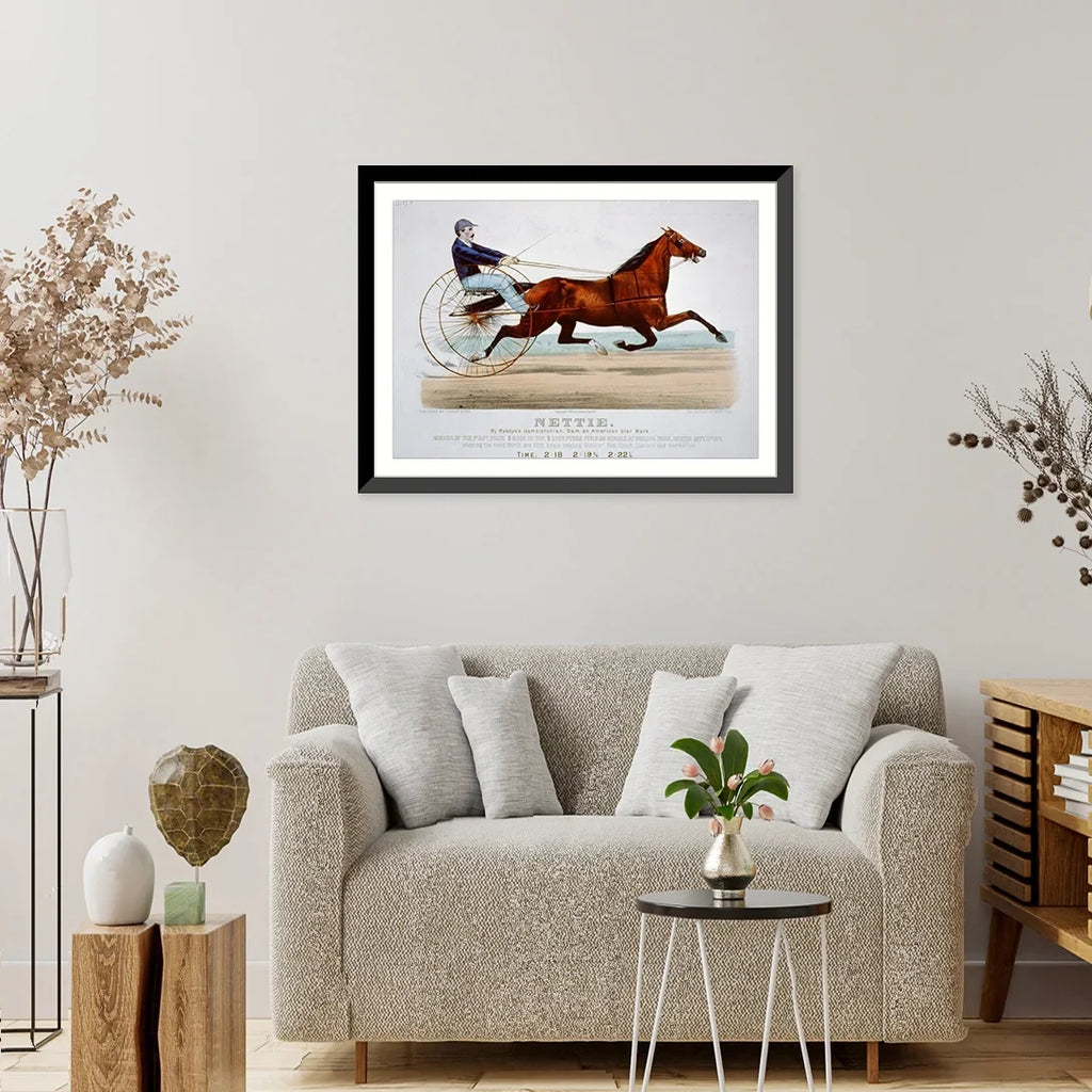 Historic Framed Print, Nettie: by Rysdyk's Hambletonian, dam, and American star mare, 17-7/8" x 21-7/8"