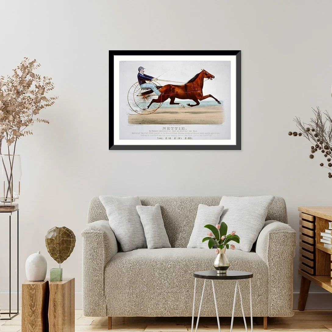 Historic Framed Print, Nettie: by Rysdyk's Hambletonian, dam, and American star mare, 17-7/8" x 21-7/8"