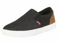 LEVIS JEFFREY 501 SLIP-ON LOW TRAINER SPORT SNEAKERS MEN SHOES BLACK SIZE 11 NEW