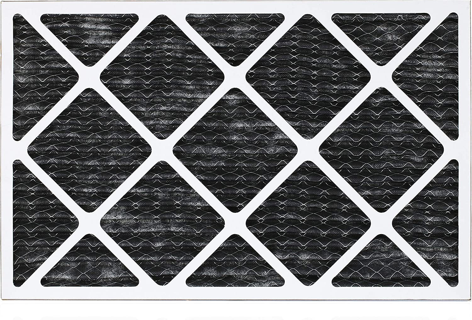 Filterbuy 24x30x1 MERV 8 Odor Eliminator Pleated HVAC AC Furnace Air Filters with Activated Carbon (2-Pack)
