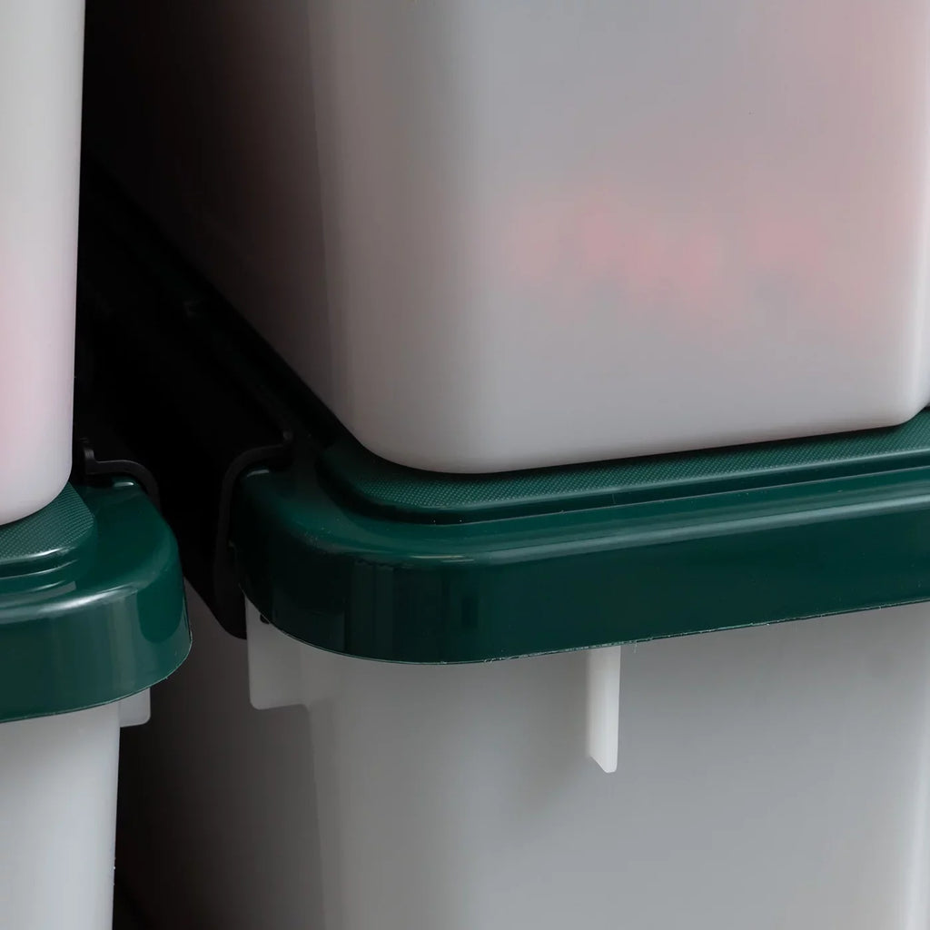 Remington® 30 Quart WeatherPro Gasket Storage Box with Buckles Hunter Green, Set of 6