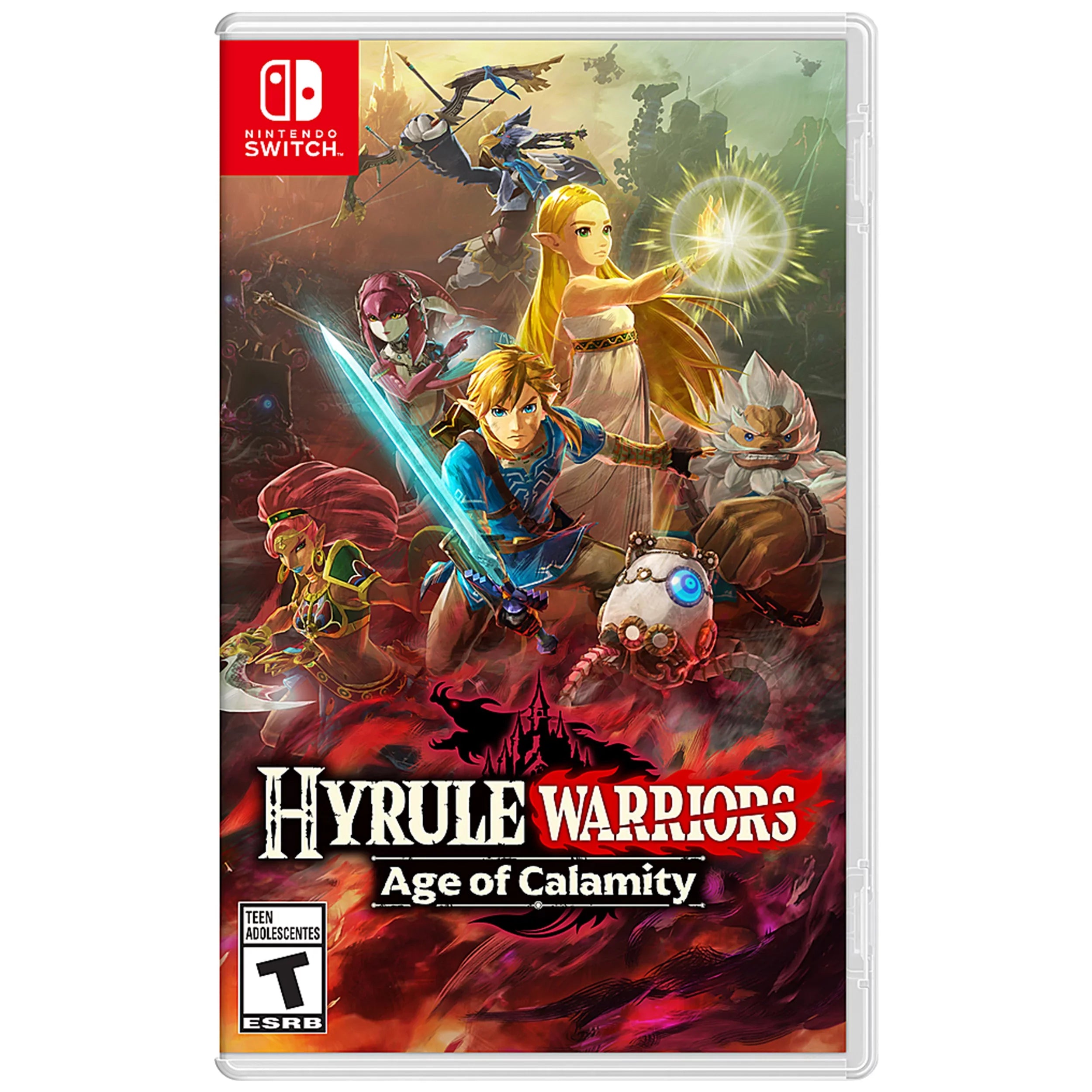 Hyrule Warriors: Age of Calamity with 12 Game Caddy for Nintendo Switch