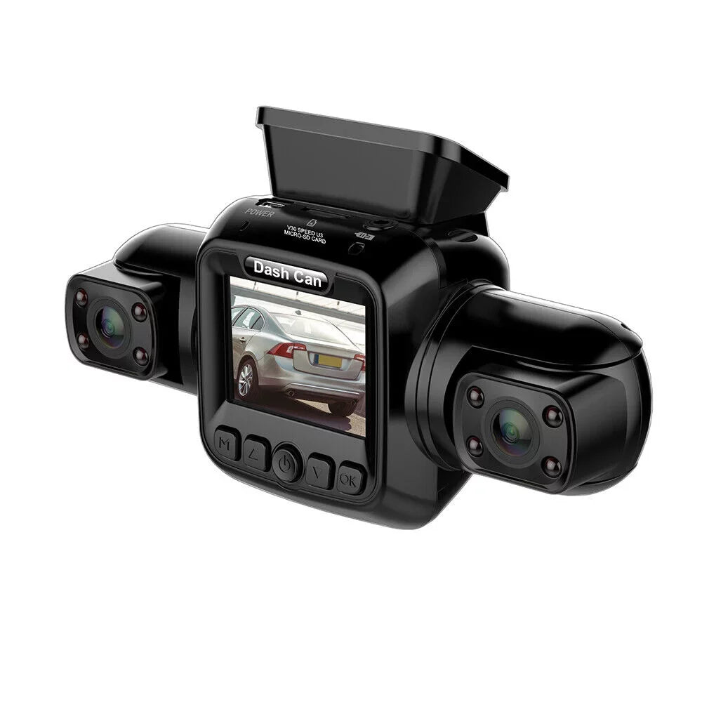 4 Channel Dash Cam Front, Left, Right and Rear, Front and Rear Inside, 360°Panoramic Driving Recorder HD Car Cameras Night Vision