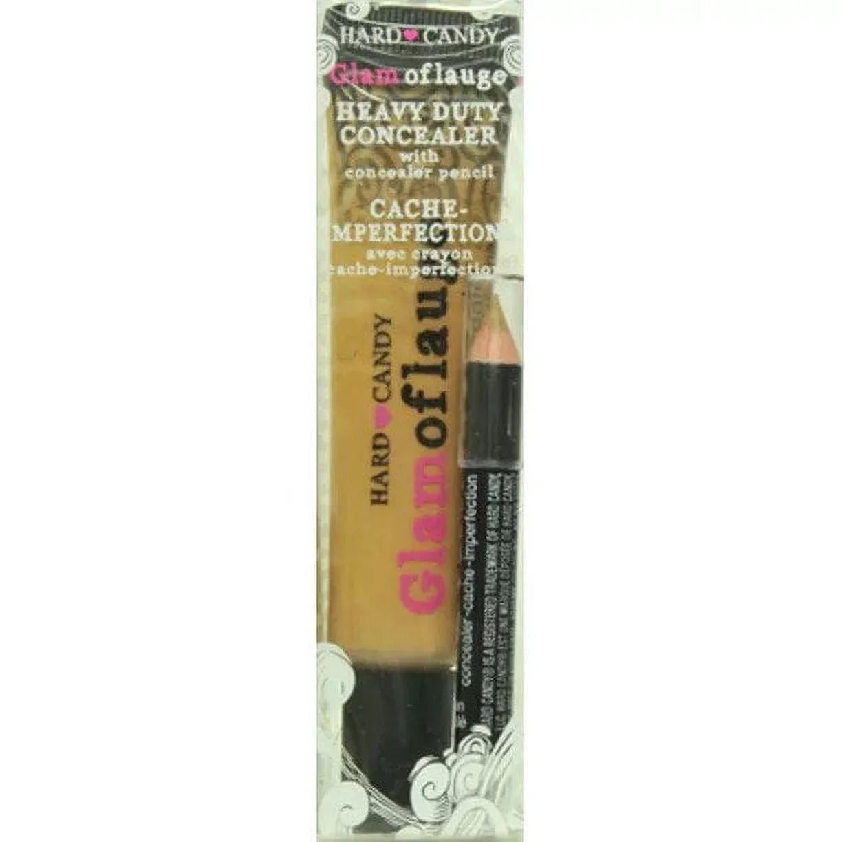 2 PACK HARD CANDY HEVY DUTTY CONCEALER WITH CONCALER PENCIL TAN 0314