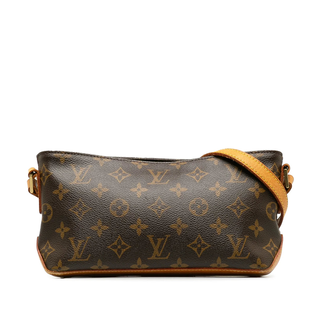 Pre-Owned Authenticated Louis Vuitton Monogram Trotteur Canvas Brown Crossbody Bag Unisex (Good)
