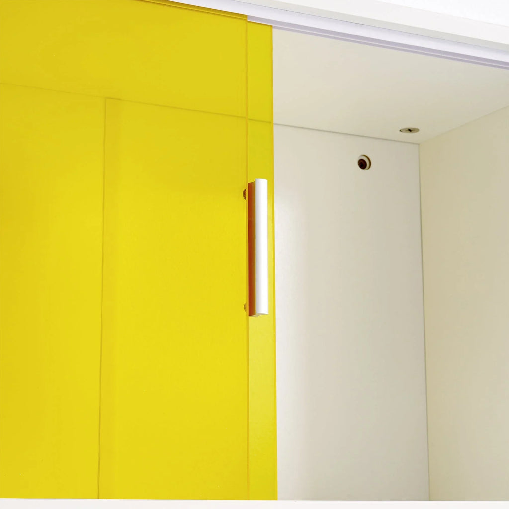 VECELO Bathroom Cabinet Wall Mounted, Multipurpose Storage Cabinet with Acrylic Sliding Doors for Bathroom Kitchen Living Room, White