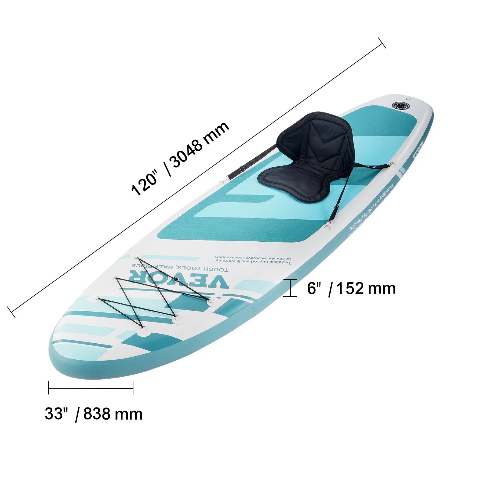 SKYSHALO 10 ft Kayak Board InfLatitudeable Stand Up Paddle Board with Seat Accessory
