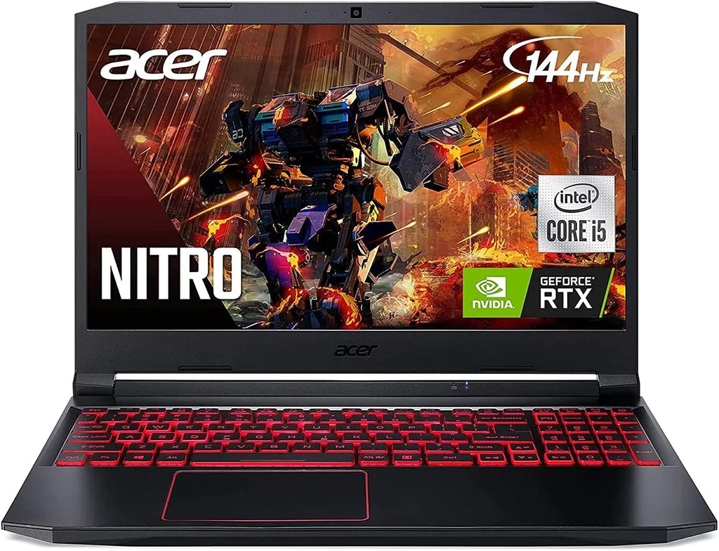 Acer Nitro 5 15.6-Inch 144hz IPS Gaming Laptop + High Quality 6ft HDMI Cable + LCD Screen Cleaner + Wired Stereo Gaming Headset + Gaming Mouse