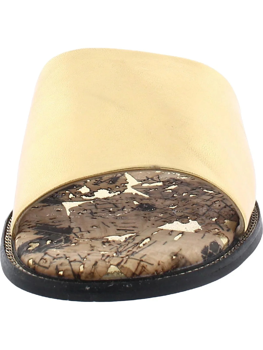 Karl Lagerfeld Paris Womens Gloria Leather Cork FLatitude Sandals