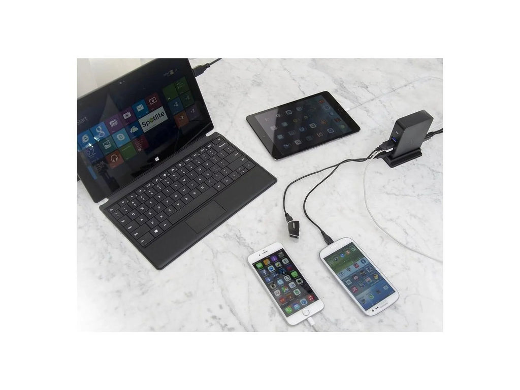 SABRENT 7 Port USB 3.0 HUB + 2 Charging Ports with 12V/4A Power Adapter [Black] (HB-U930)